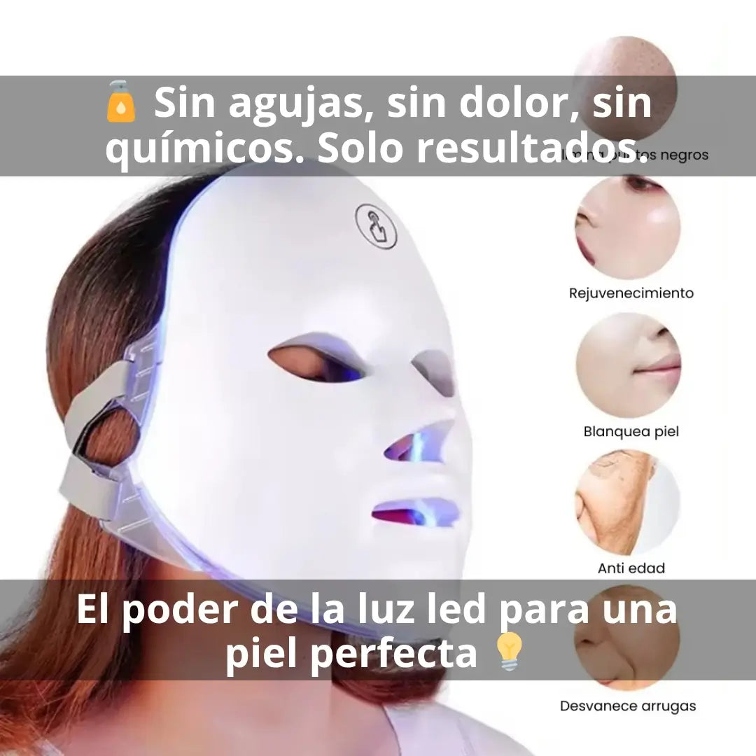 Máscara de Belleza Led de 7 Colores