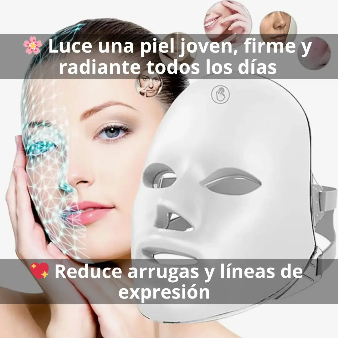 Máscara de Belleza Led de 7 Colores
