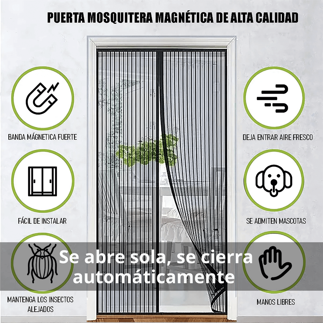 Malla Magnética Anti Mosquitos Para Puerta
