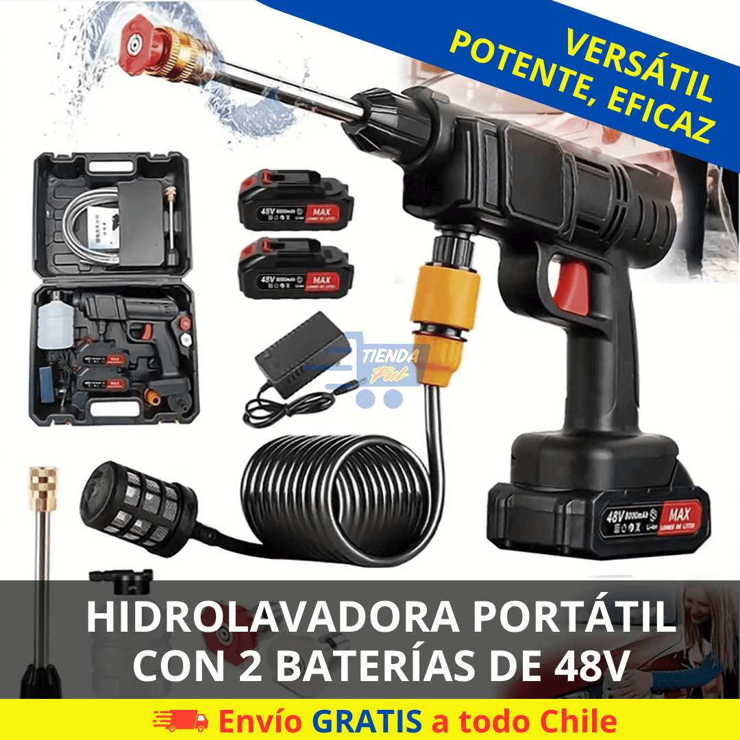 Hidrolavadora Portátil con 2 Baterías de 48v