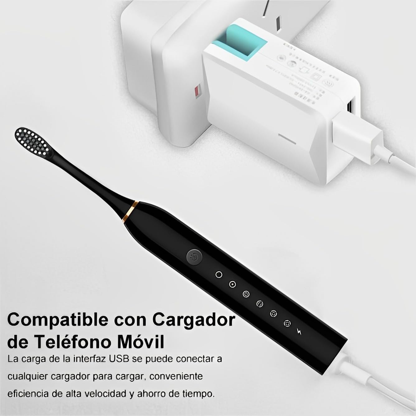 Cepillo Dental Eléctrico, Sónico, Recargable