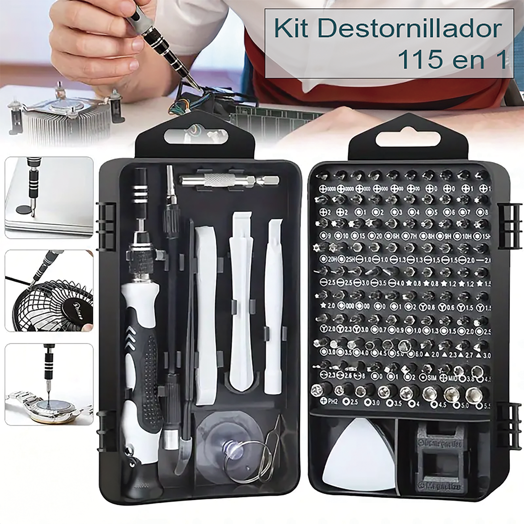 Kit Destornilladores De Precisión 115 Pcs En 1